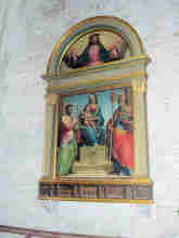 La Vergine con Bambino, S. Bartolomeo e S. Martino (dipinto su tavola di Agostino Marti)